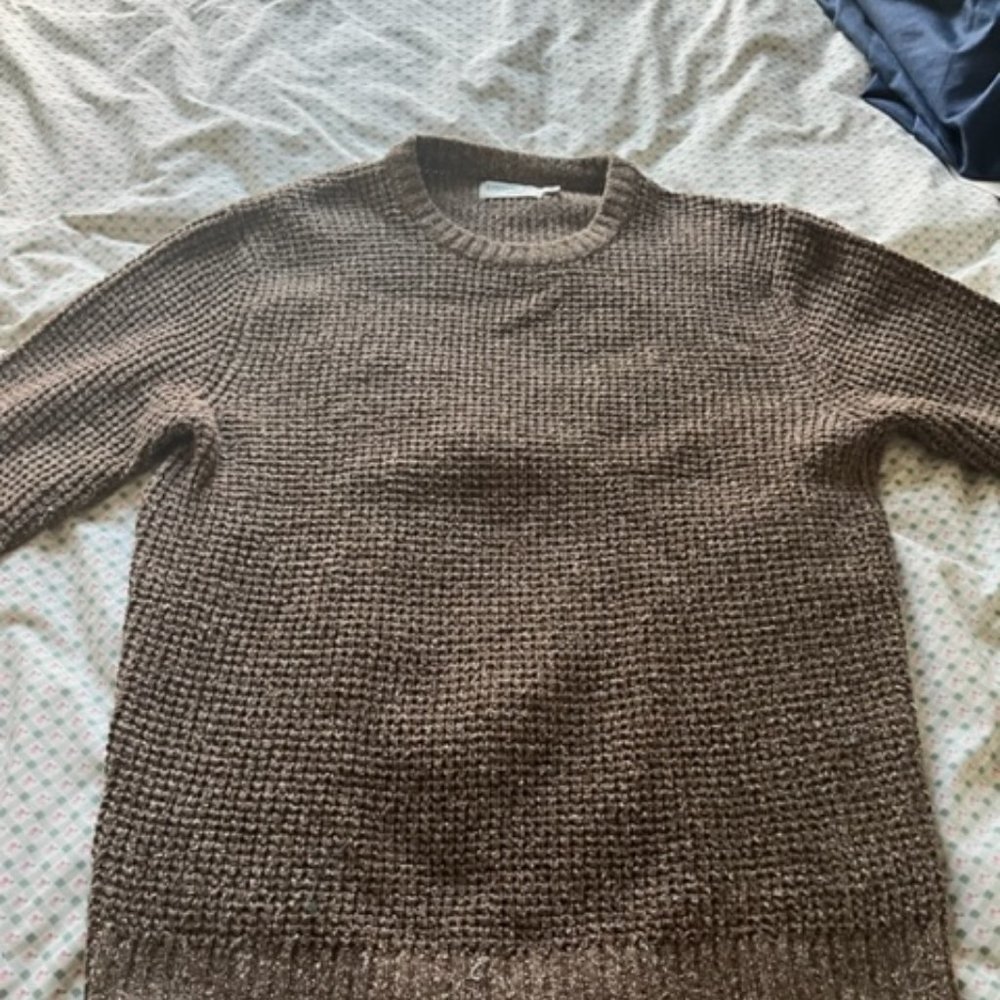 Wellen Recycled Cotton Headlands Sweater — Heather Moss - Size L